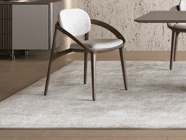 Curved arm chair