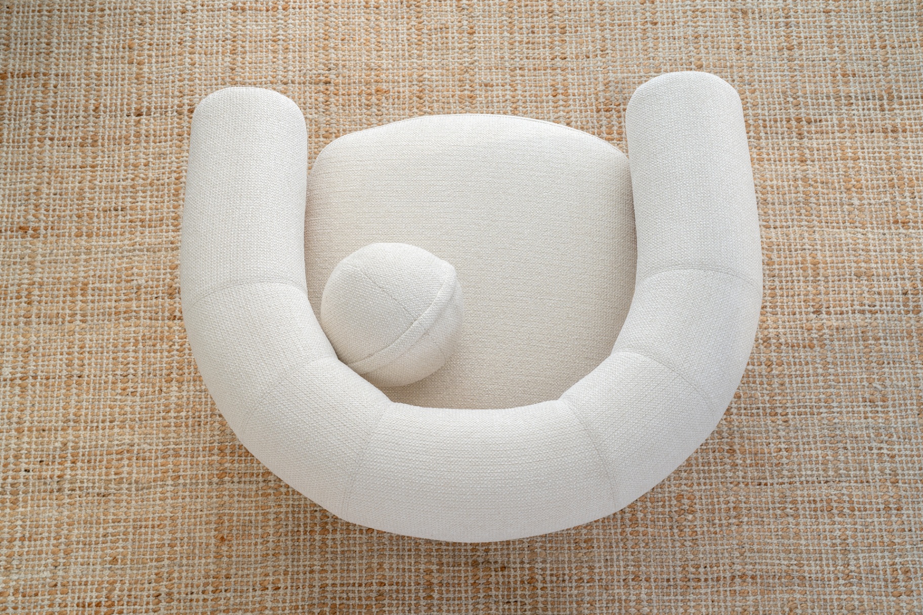Bolster lounge armchair view 4