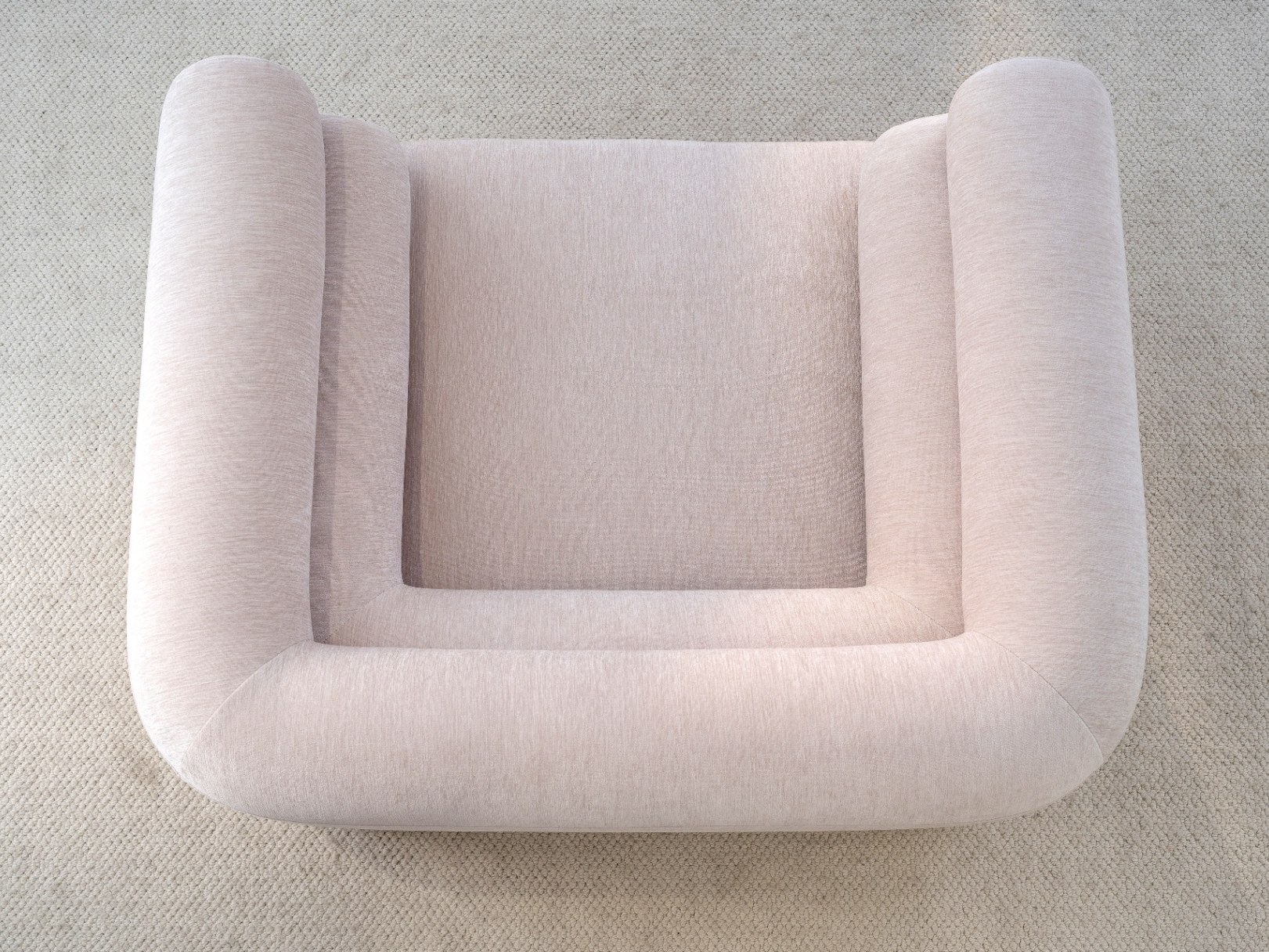 Roll-arm lounge chair view 3