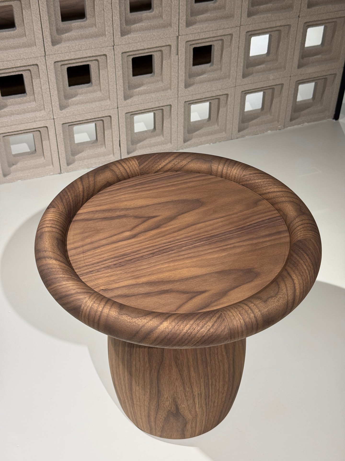 Rounded side table — walnut view 3