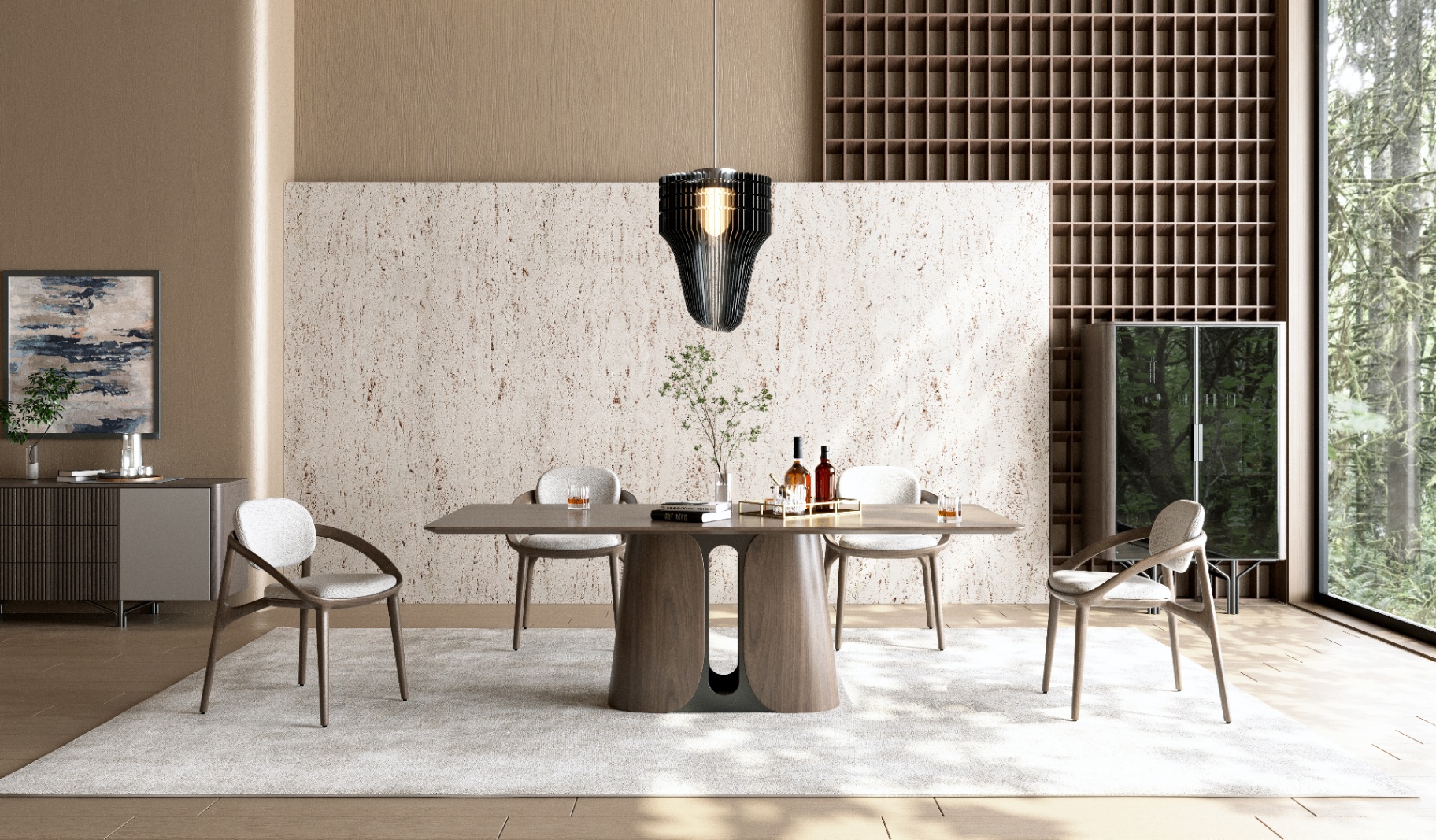 Sculpted base table